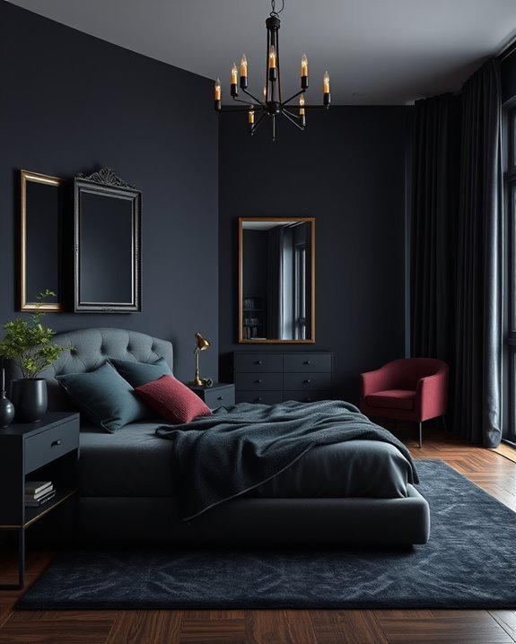dark moody bedroom sanctuary