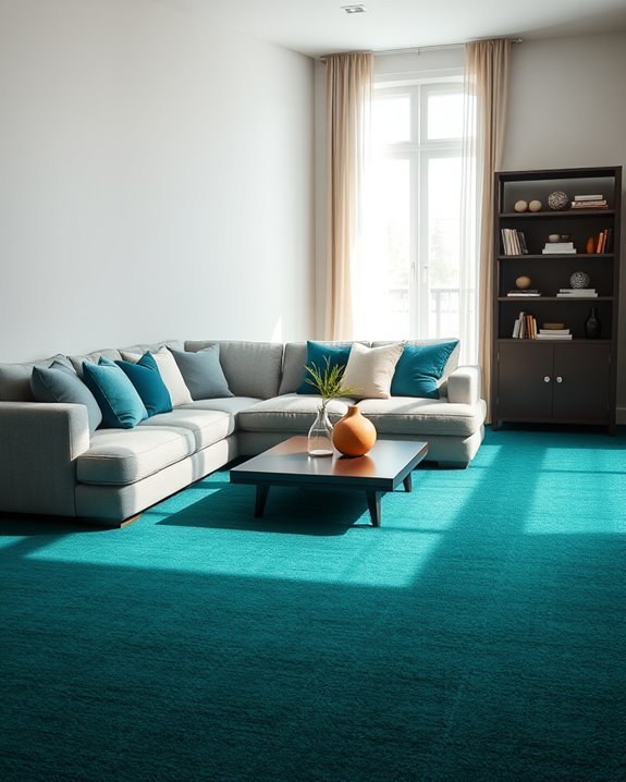 dark teal living room elegance
