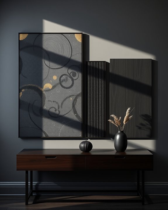 dark textured wall art