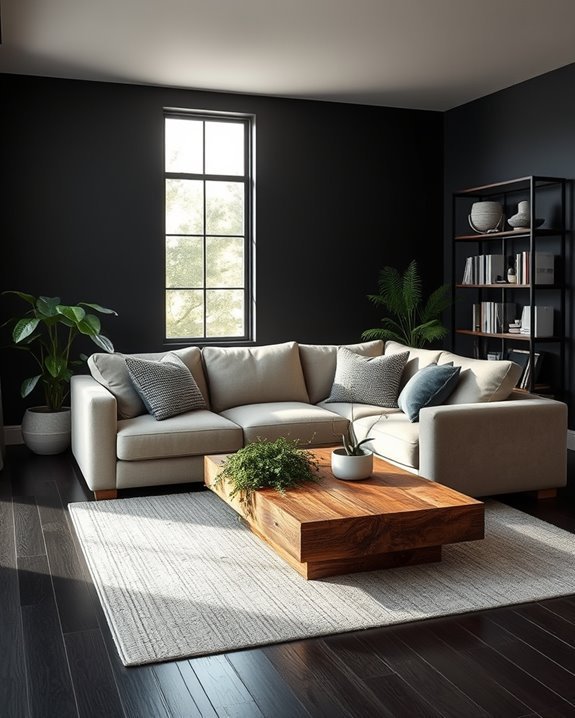 dark walls natural warmth