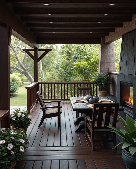 dark wood outdoor elegance