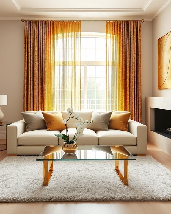 dazzling gold beaded curtains