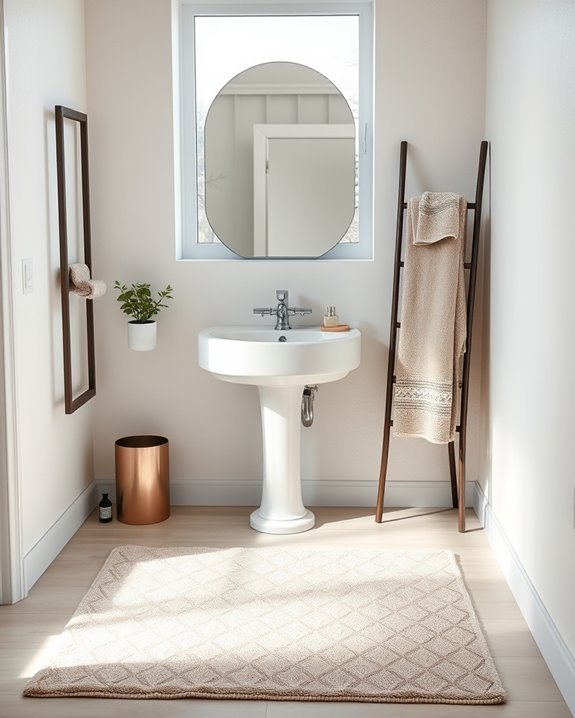 decorative and functional bath mats