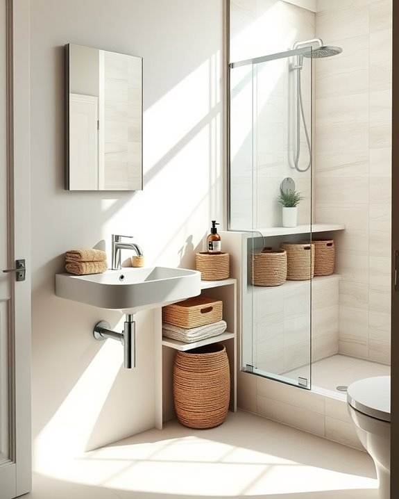 decorative baskets enhance organization