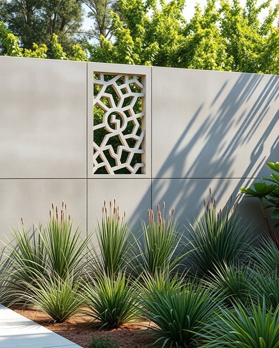 decorative concrete privacy panels