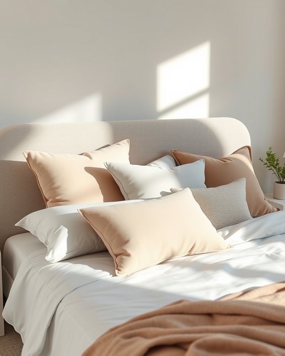 decorative pillows enhance comfort