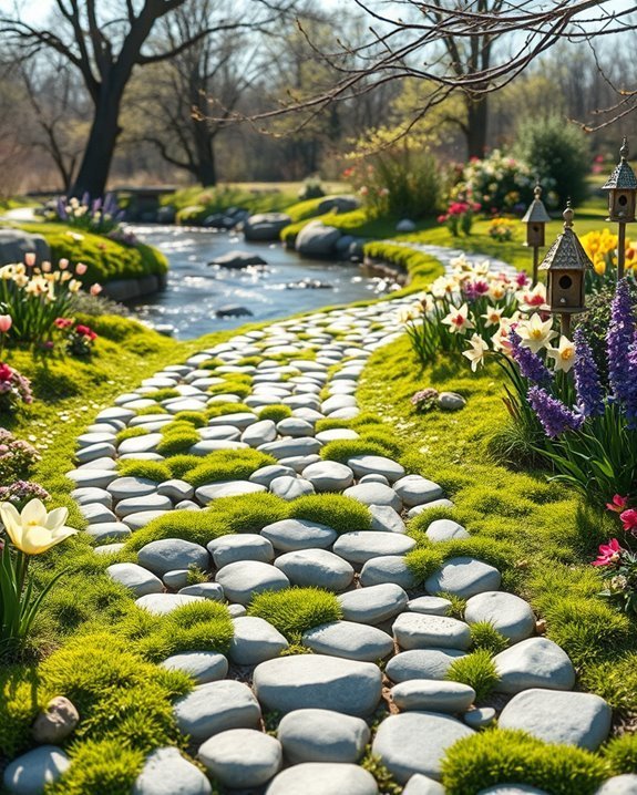 decorative stone garden pathways