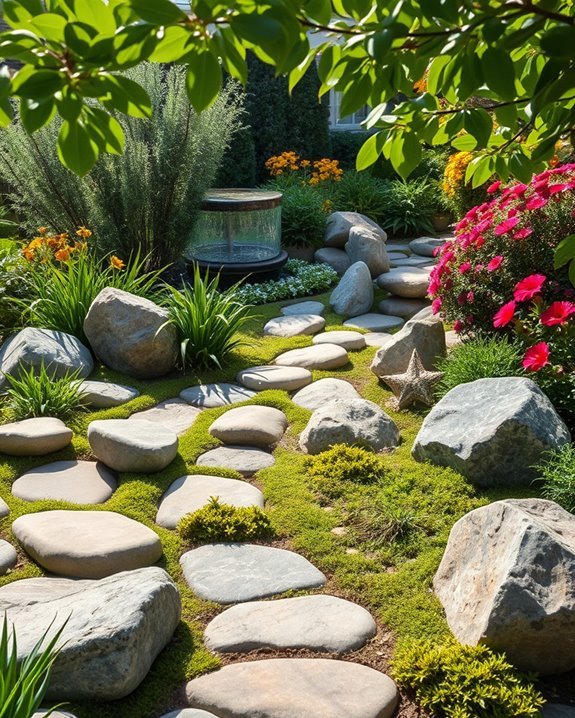 decorative stones enhance gardens