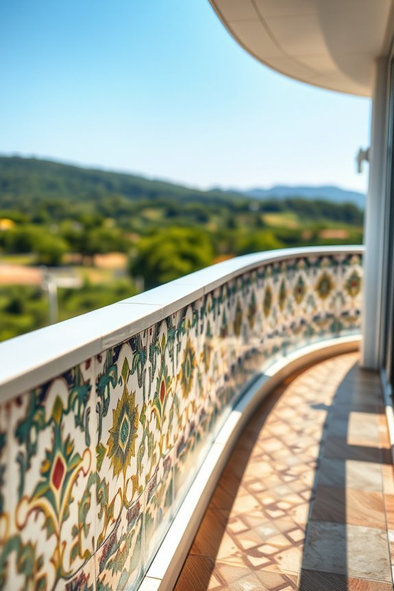 decorative tile balcony railings