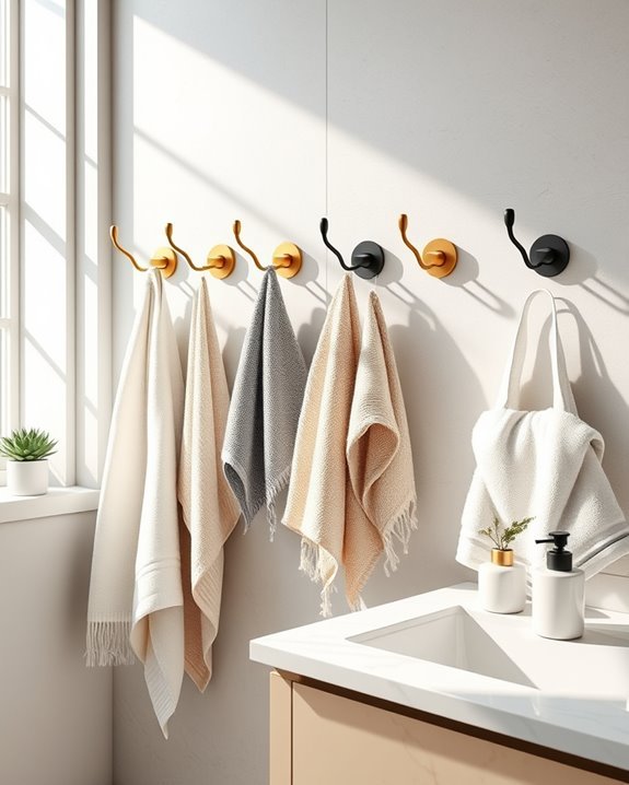 decorative towel hook accents