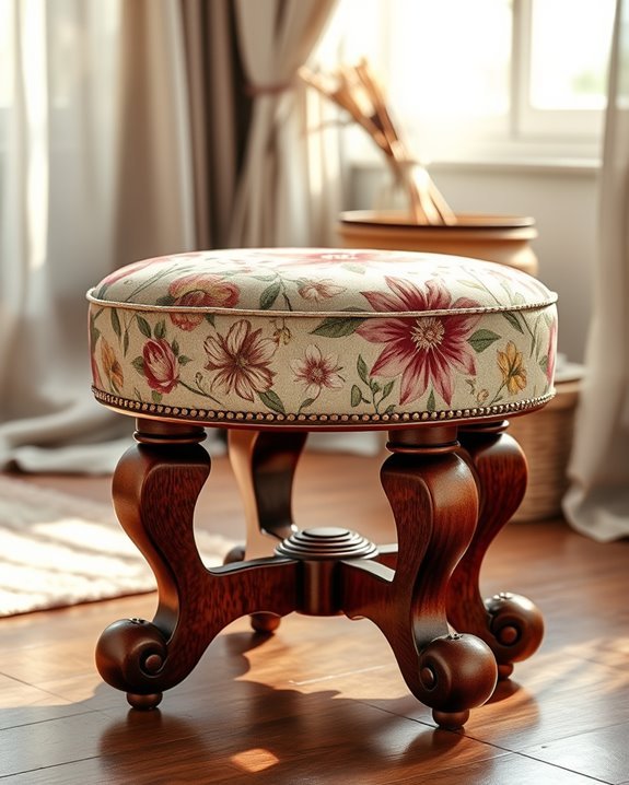 decoupage ball and claw stools