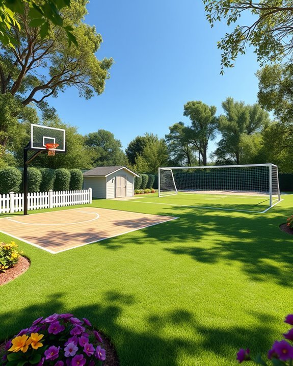 dedicated backyard sports area