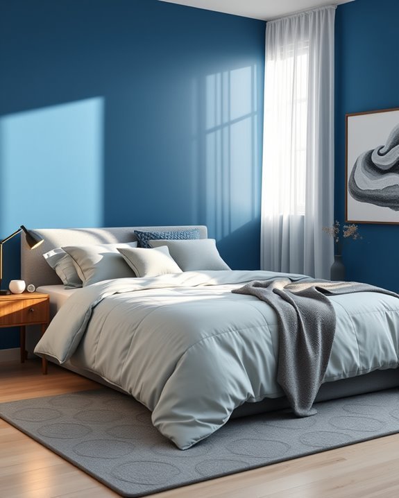 deep blue grey decor