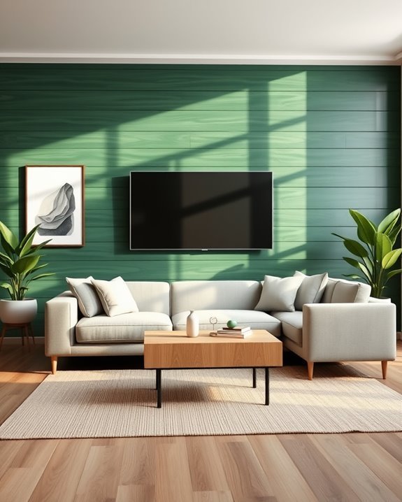deep green shiplap charm