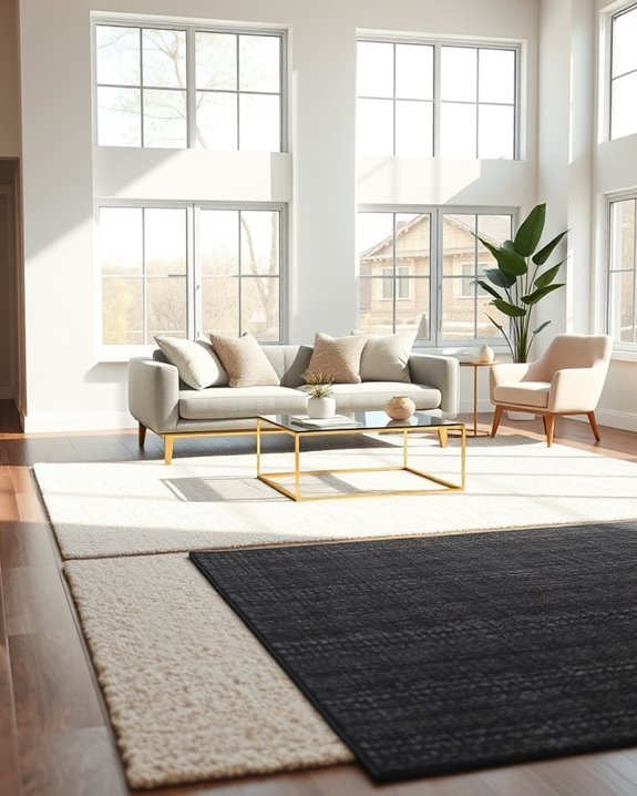 define spaces with rugs