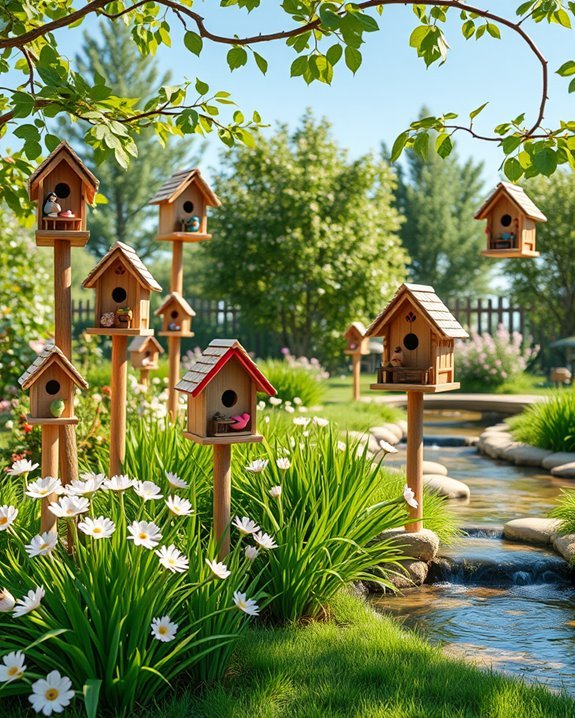 delightful decorative birdhouses enhance