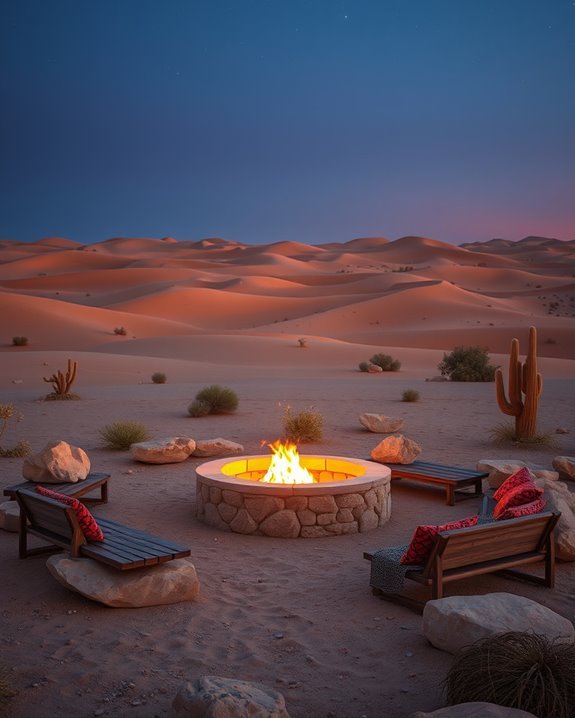 desert fire pit oasis