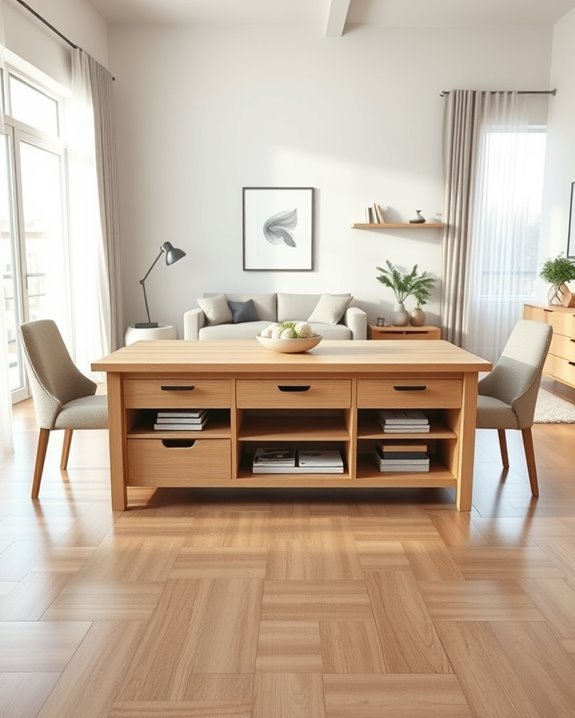 dining table with storage