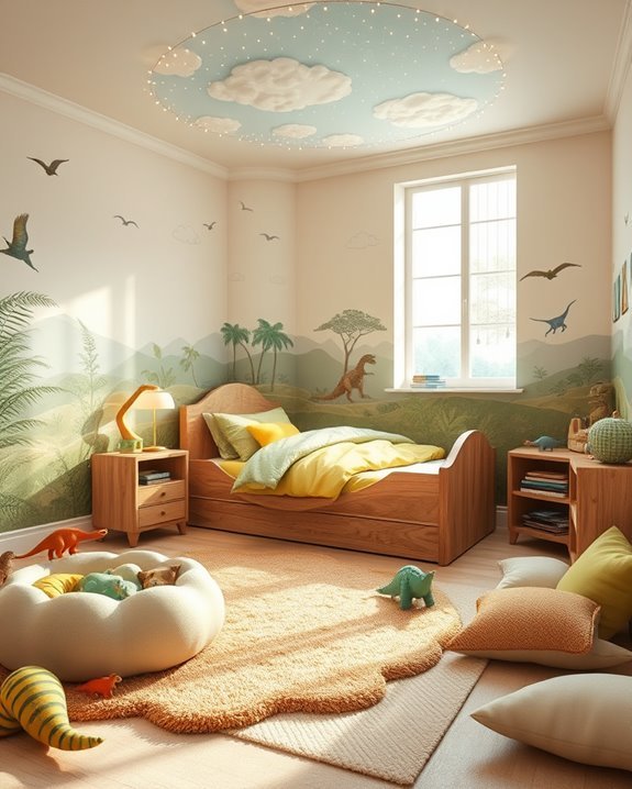 dinosaur themed imaginative bedroom adventure
