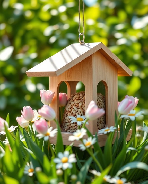 diy colorful bird feeders
