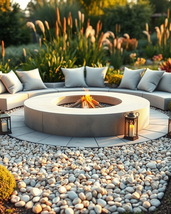 diy concrete fire pit