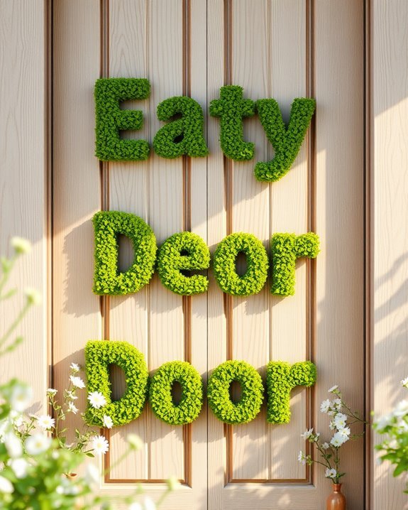 diy easter moss letters