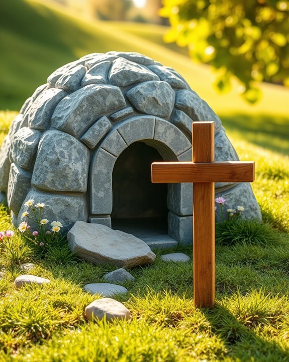 diy easter tomb display