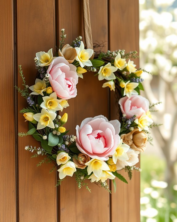 diy easter wreath creation