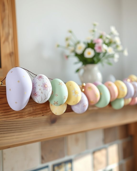 diy festive egg garland