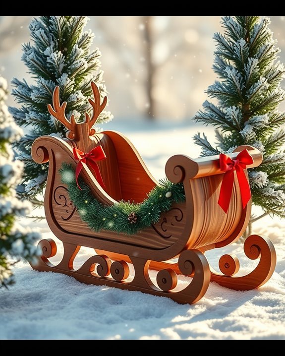diy festive reindeer sleigh