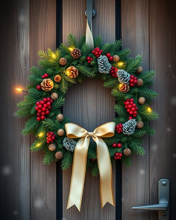 diy festive wreath creation
