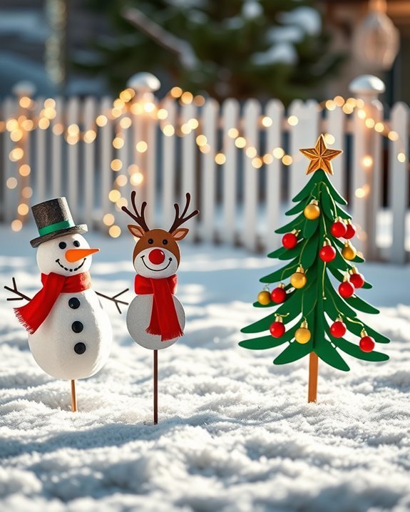 diy festive yard stakes