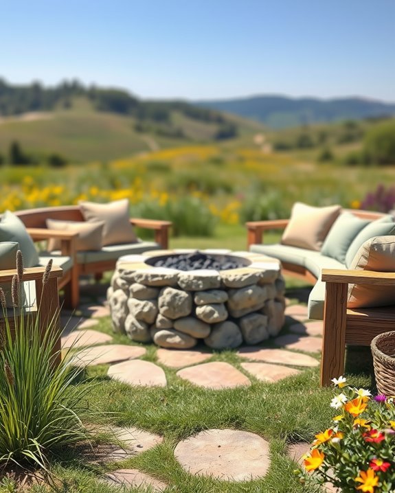 diy fire pit seating safety