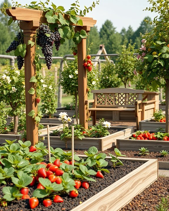 diy fruit garden structures