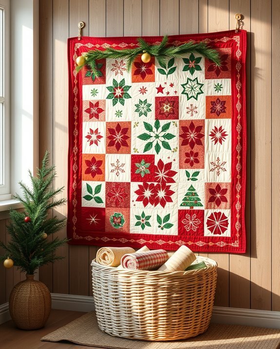diy holiday quilt art