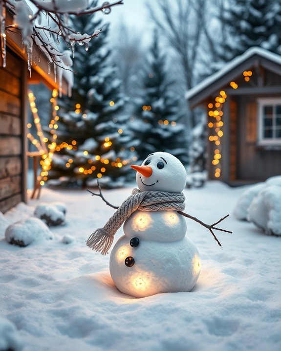 diy illuminated snowman creation