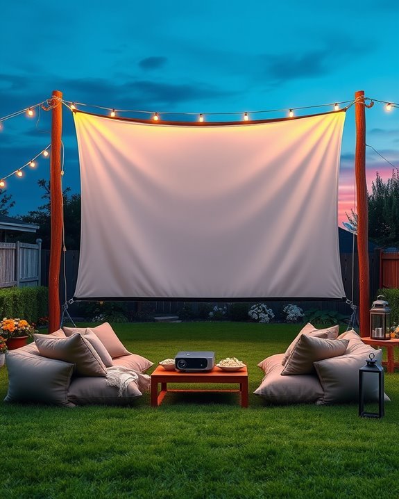 diy outdoor movie night