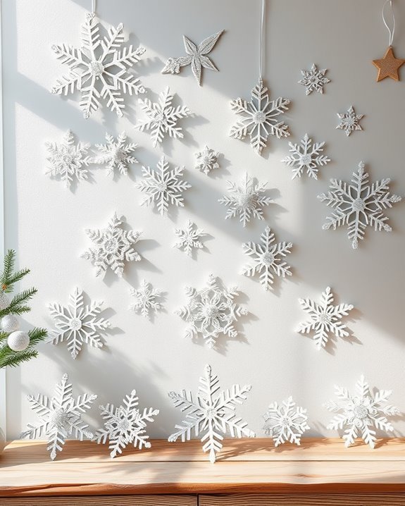 diy snowflake wall decor