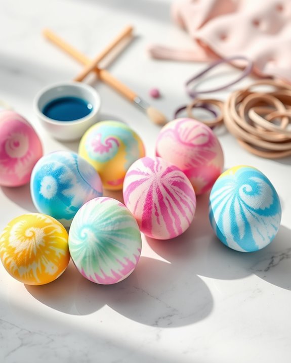 diy tie dye egg decorating