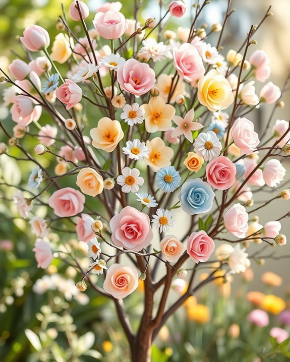 diy vibrant paper flowers
