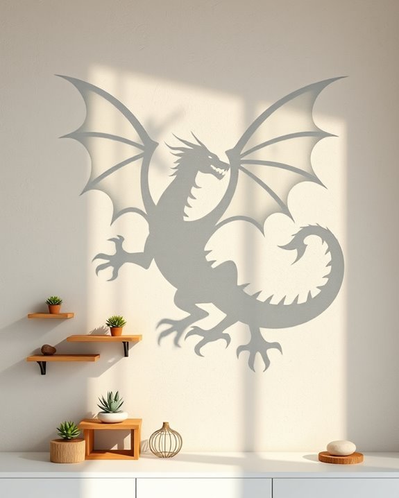 dragon inspired shadow decor