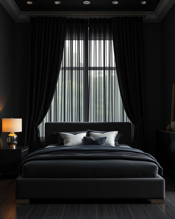 dramatic black curtain styles