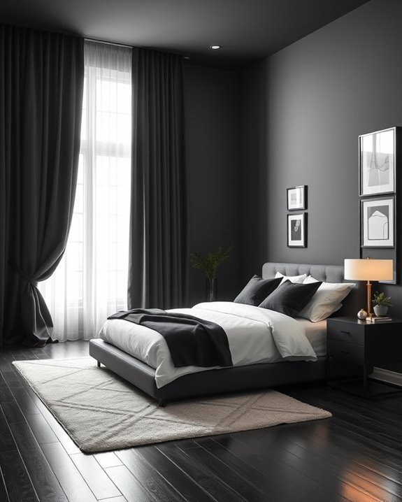 dramatic black window elegance