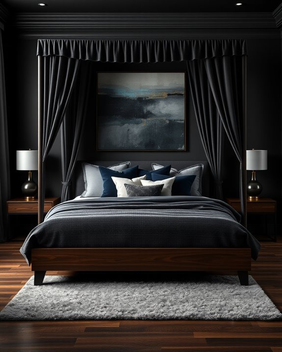 dramatic canopy bed design