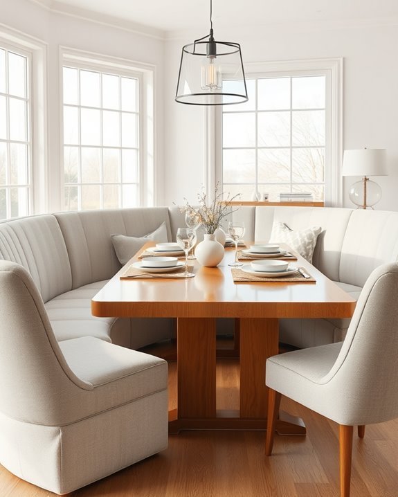 dramatic high back banquette