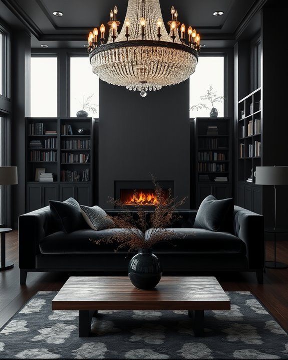 dramatic lighting enhances elegance