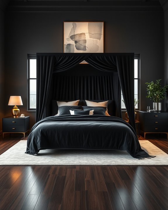 dramatic luxury black canopy