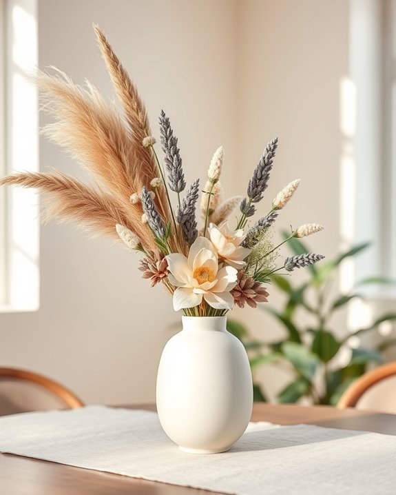 dried flowers enhance decor