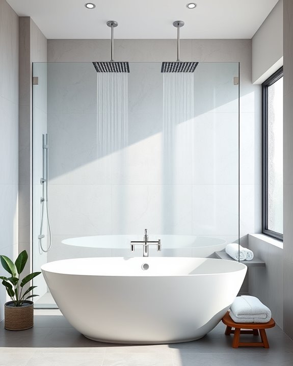 dual shower experience luxury
