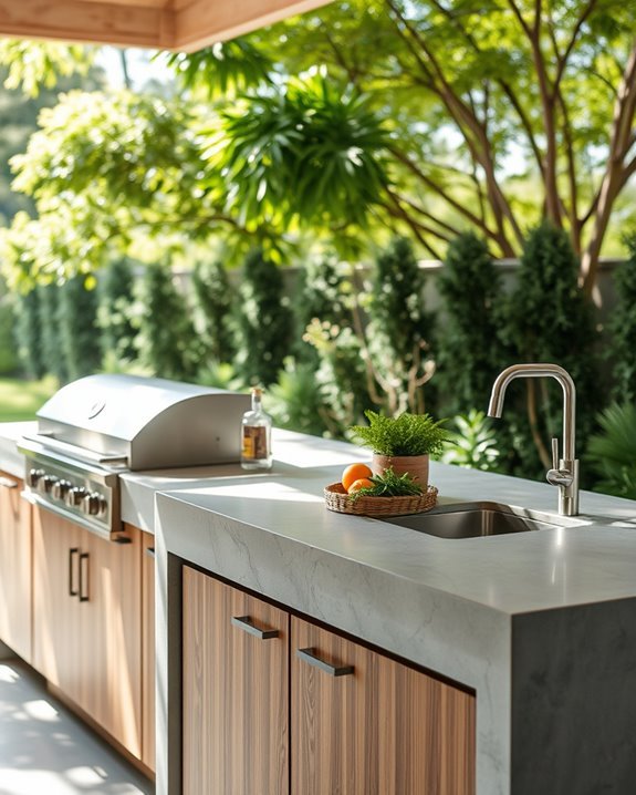 durable outdoor concrete counters